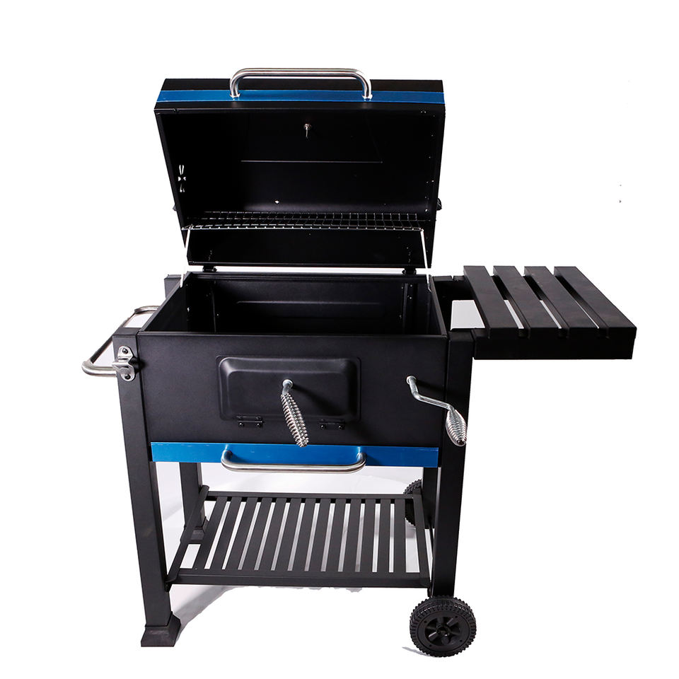 large backyard party Garden charcoal barbecue grill smoker camping outdoor kitchen cart bbq grills trolley with side table